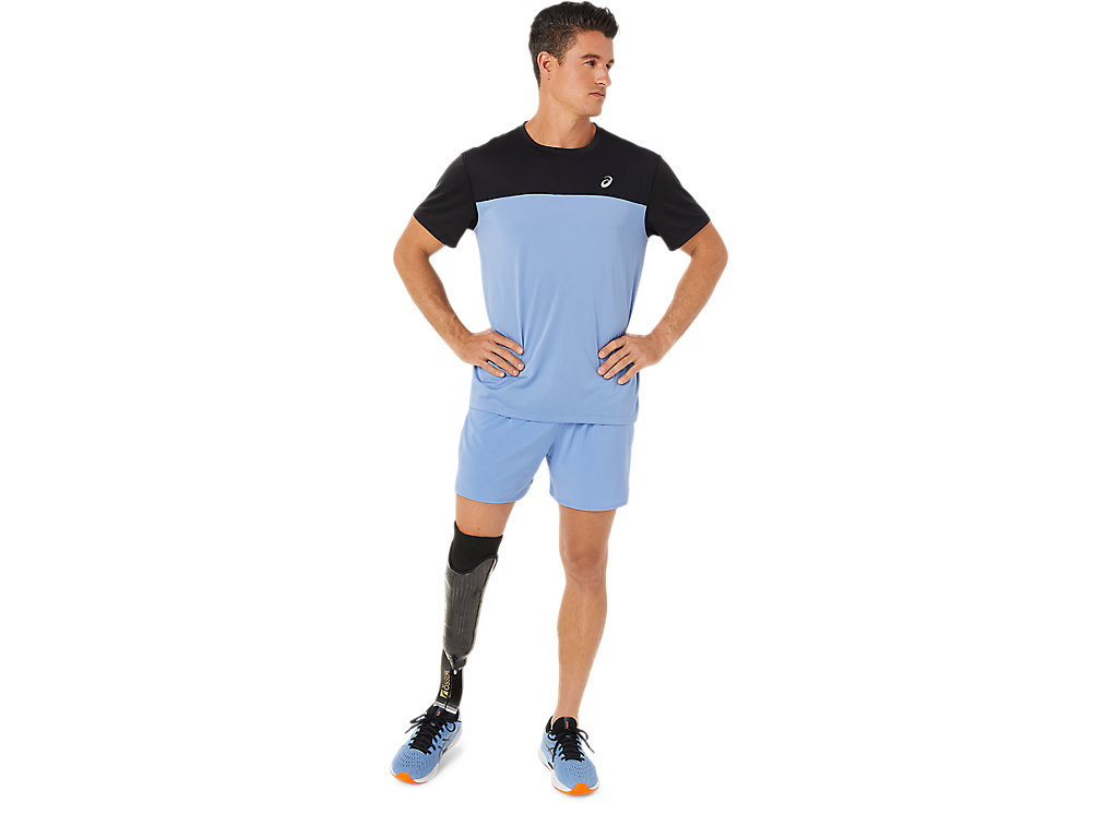 Asics Race Sleeve Tricko Panske Čierne Modre | 6420-OHXDI