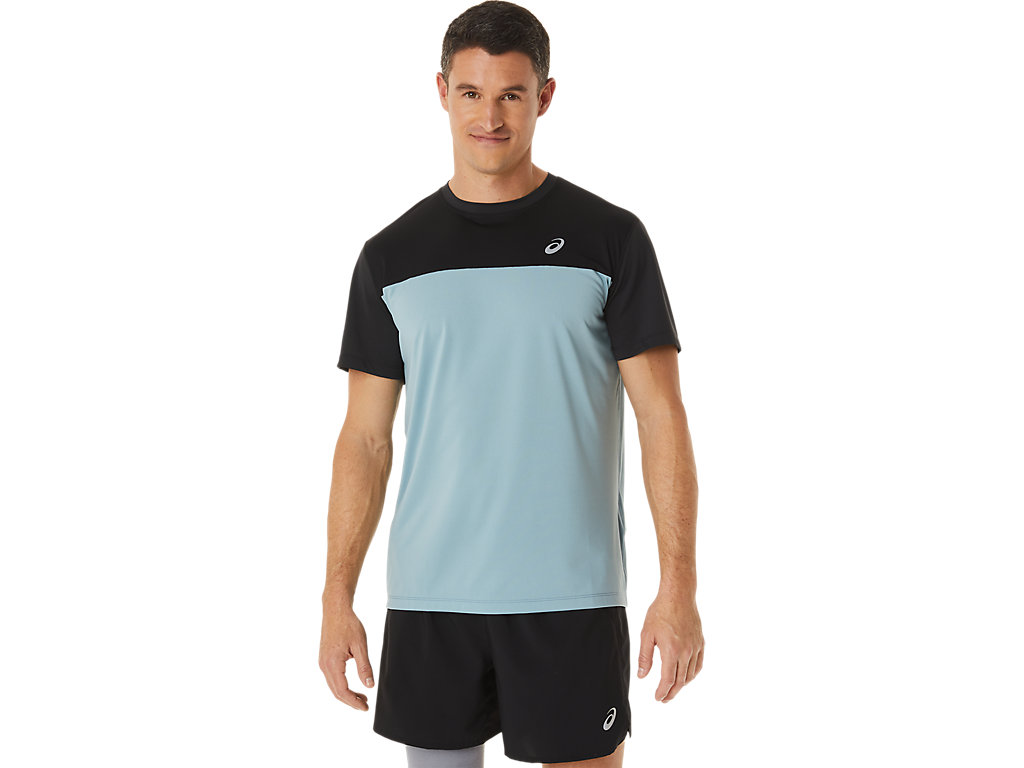 Asics Race Sleeve Tricko Panske Čierne Svetlo Siva | 6953-XNHWC