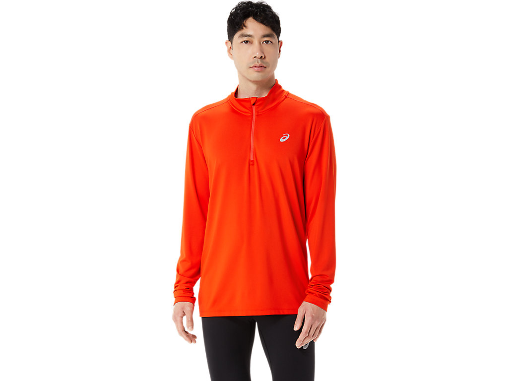 Asics Ready-Set Half Zip Tricko Panske Ruzove | 5610-FIHZX