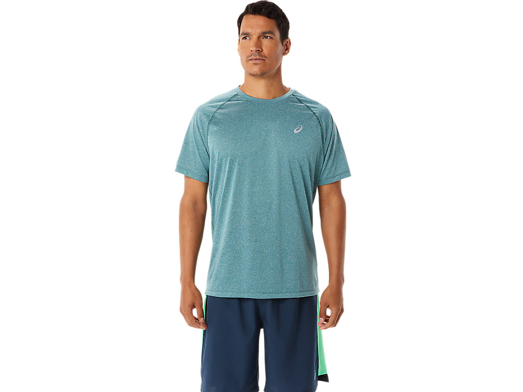 Asics Ready-Set Lyte Sleeve Tricko Panske Tmavo Zelene | 7549-XIQBD