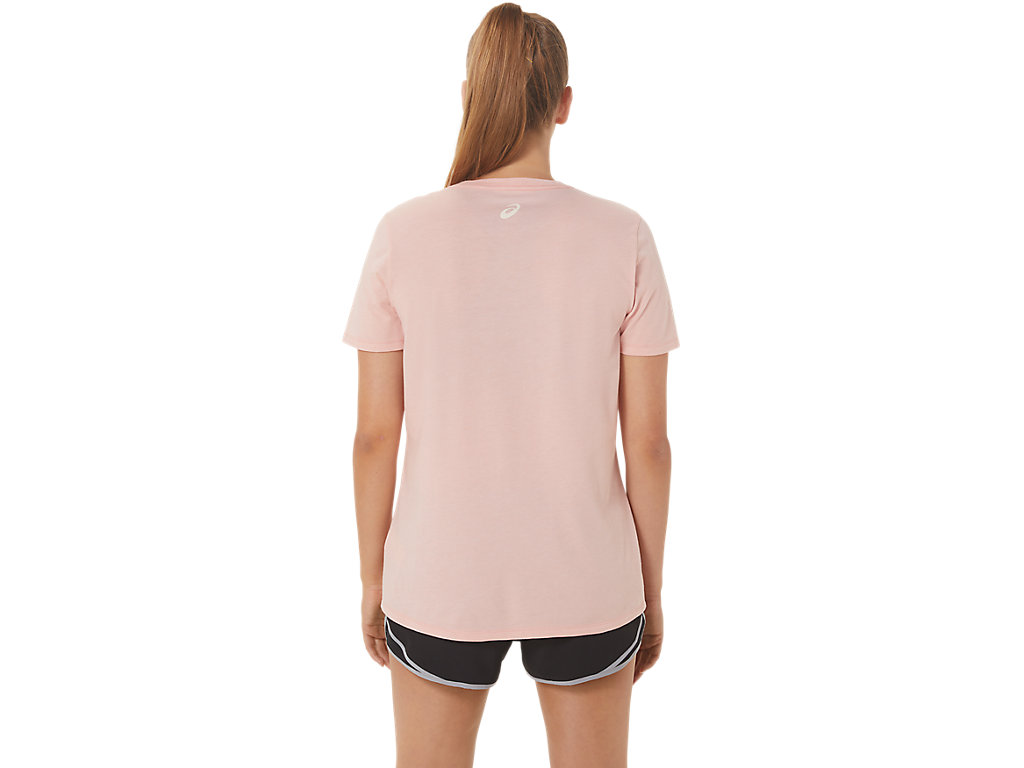 Asics Run Club V-Neck Tricko Damske Ruzove | 2065-ZTLEO