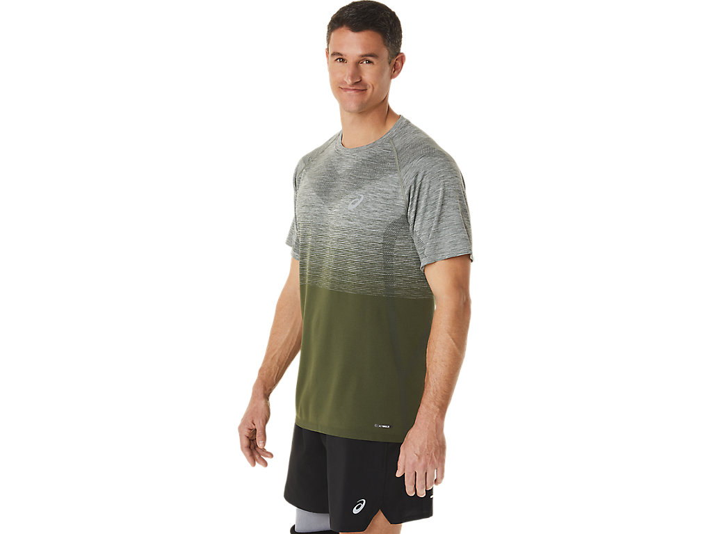 Asics Seamless Sleeve Tricko Panske Zelene Zelene | 9675-AUKXM