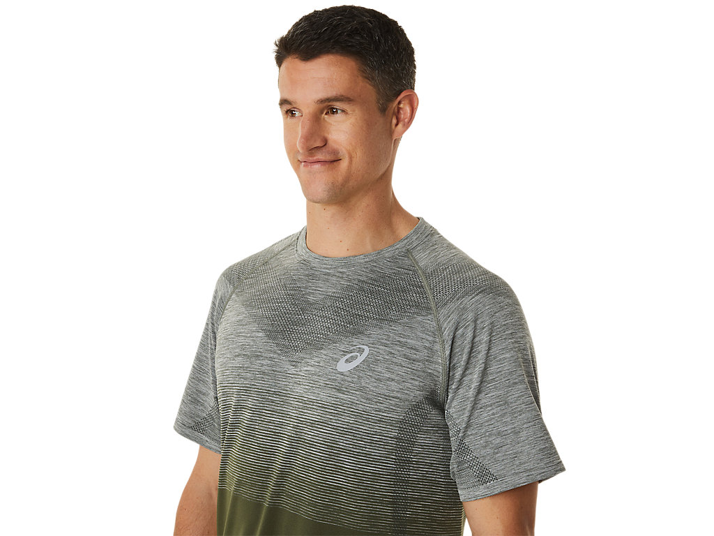 Asics Seamless Sleeve Tricko Panske Zelene Zelene | 9675-AUKXM