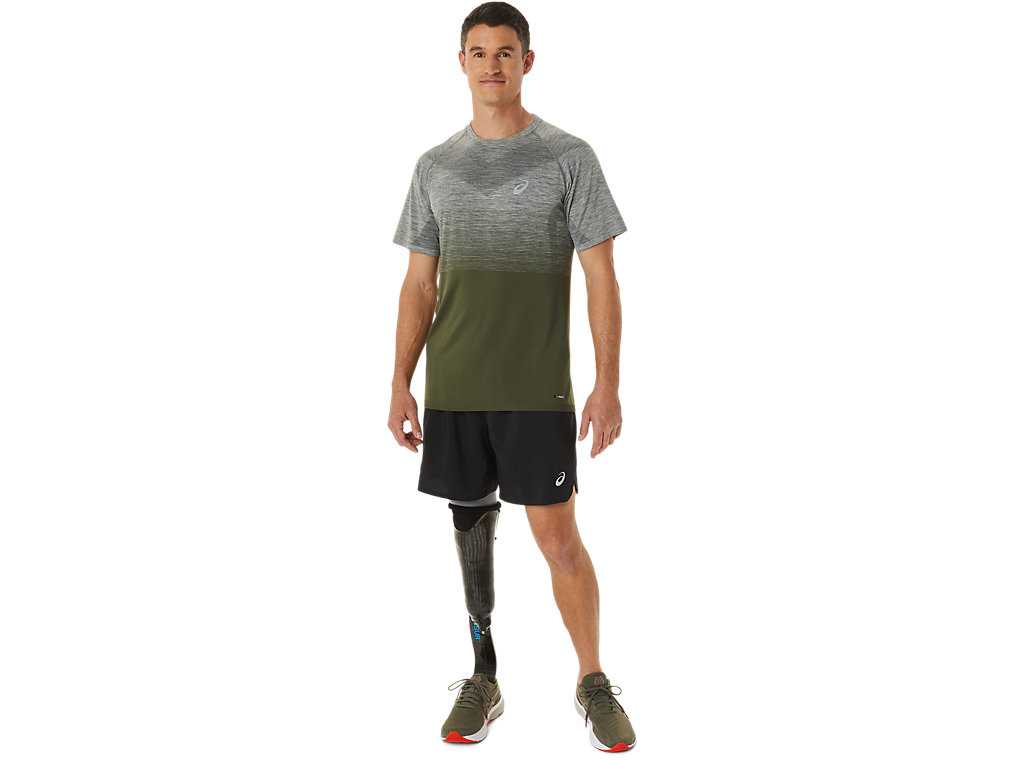 Asics Seamless Sleeve Tricko Panske Zelene Zelene | 9675-AUKXM