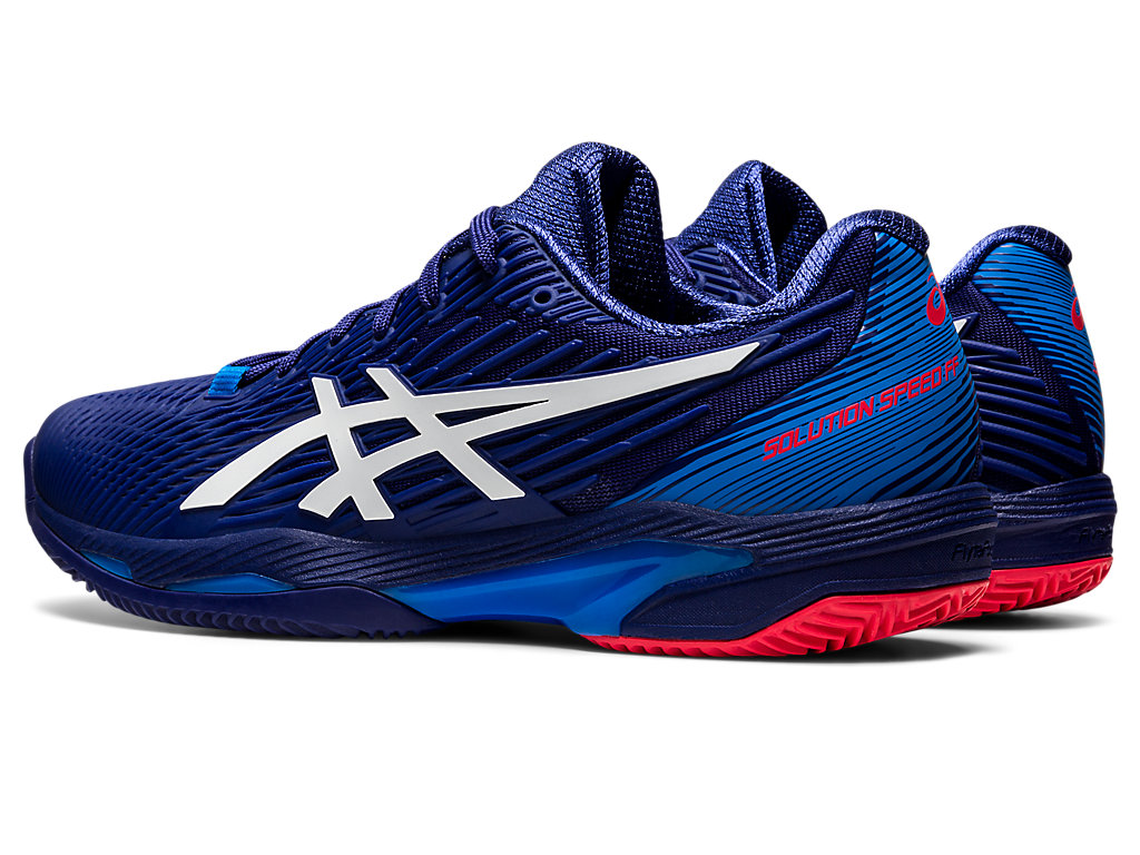 Asics Solution Speed Ff 2 Clay Tenisove Tenisky Panske Modre Biele | 9357-ZATNW