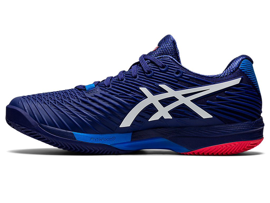 Asics Solution Speed Ff 2 Clay Tenisove Tenisky Panske Modre Biele | 9357-ZATNW