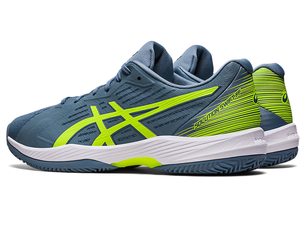 Asics Solution Swift Ff Clay Tenisove Tenisky Panske Siva Modre Zelene | 0594-AJLUF