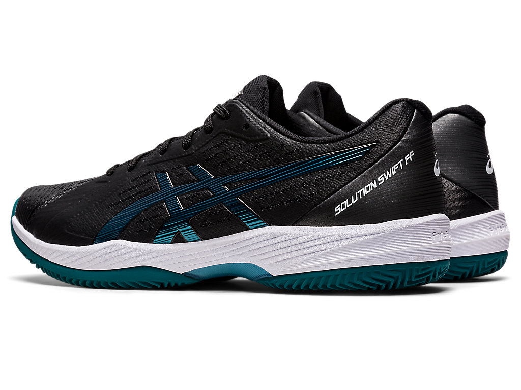 Asics Solution Swift Ff Clay Tenisove Tenisky Panske Čierne Tmavo Zelene | 5108-NWQOX