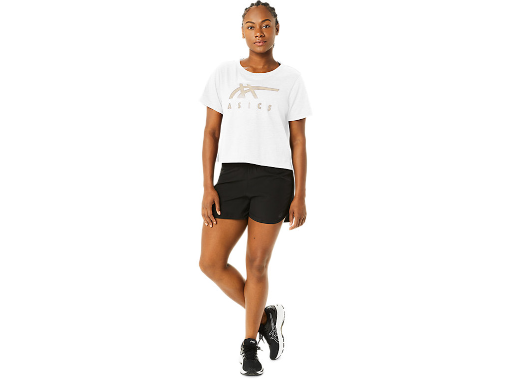 Asics Stripes Sleeve Boxy Tee Tricko Damske Biele | 3129-LBKZU