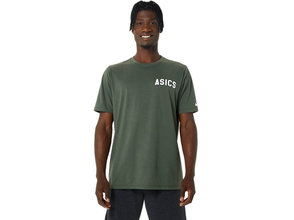 Asics Stripes Sunrise Tee Tricko Damske Olivovo Zelená | 8165-ORYUW