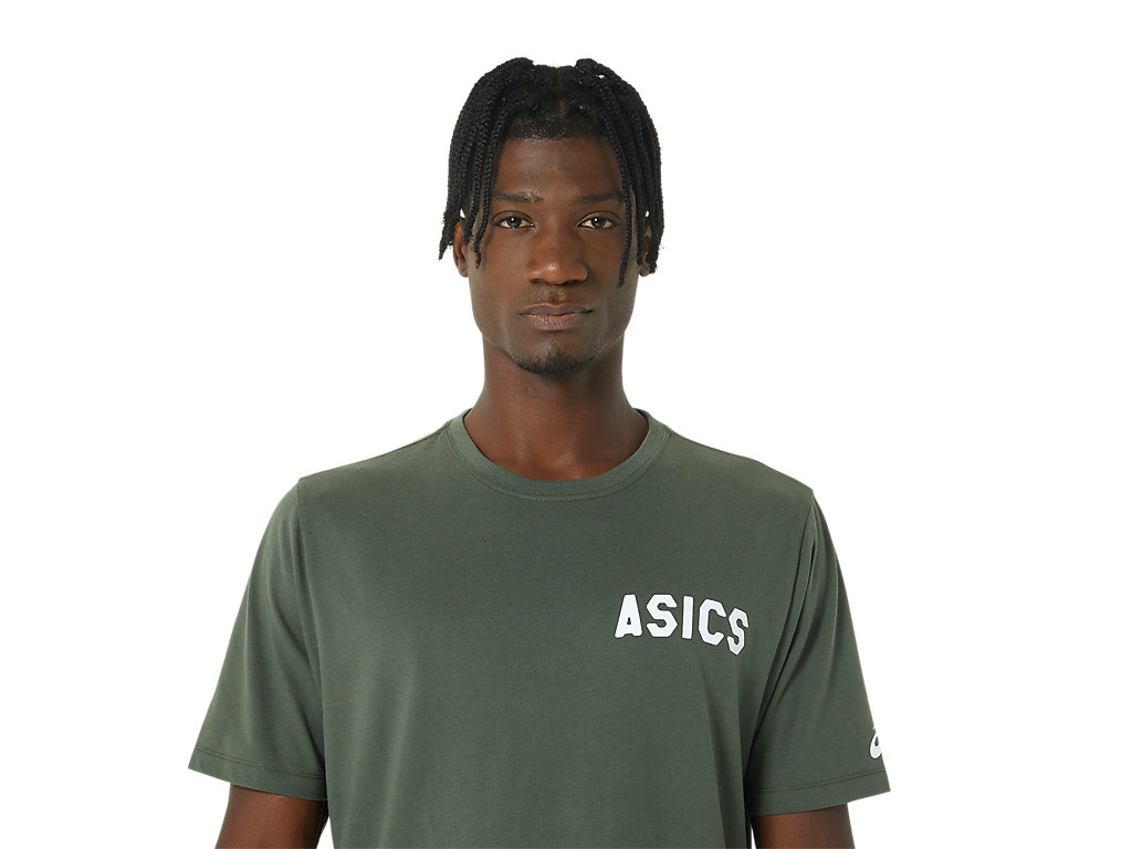 Asics Stripes Sunrise Tee Tricko Damske Olivovo Zelená | 8165-ORYUW