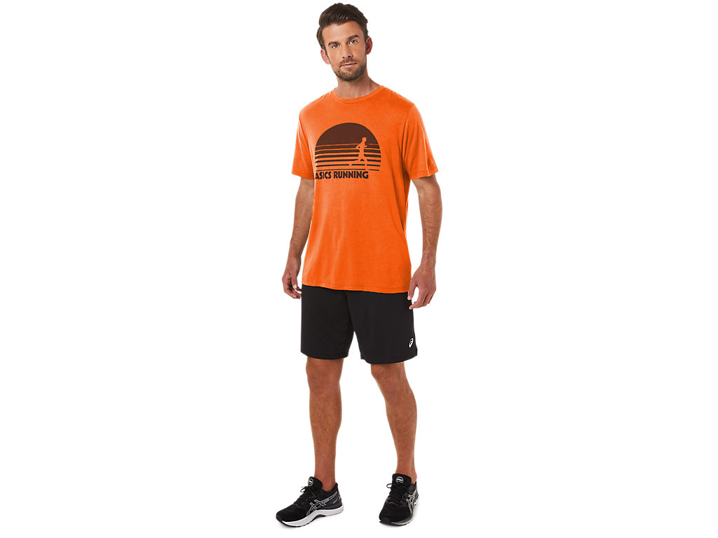 Asics Sunrise Runner Grafika Tee Tricko Panske Oranžové | 0812-UVKNP