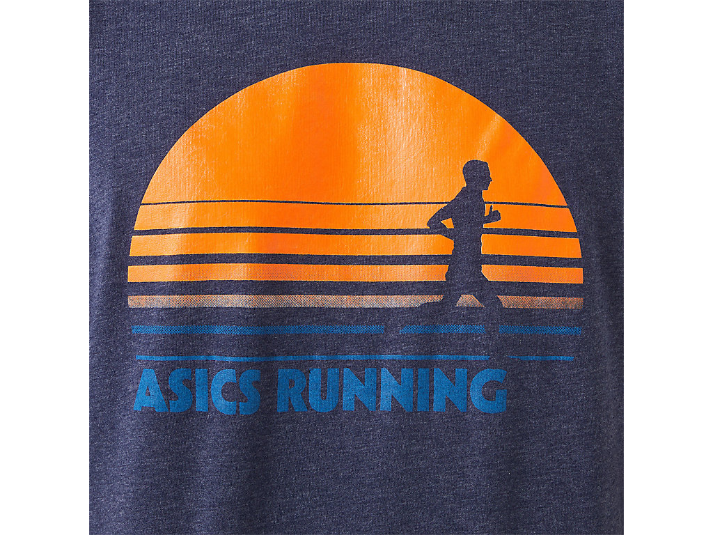 Asics Sunrise Runner Grafika Tee Tricko Panske Námornícka Modrá | 1096-ANWKR