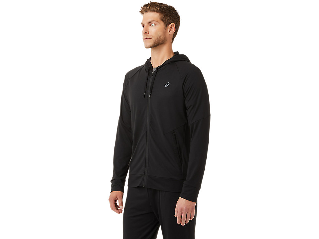 Asics Tech Full Zip Mikiny S Kapucňou Panske Čierne | 1496-FHDOJ