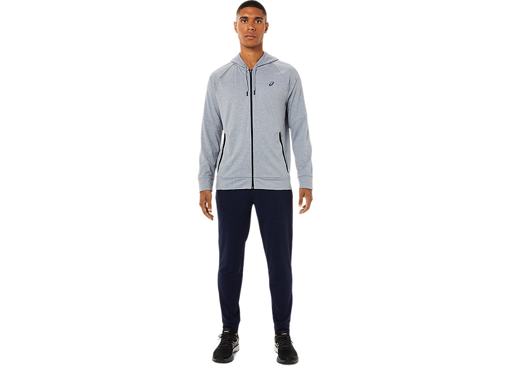 Asics Tech Full Zip Mikiny S Kapucňou Panske Tmavo Siva | 4036-GWZSA