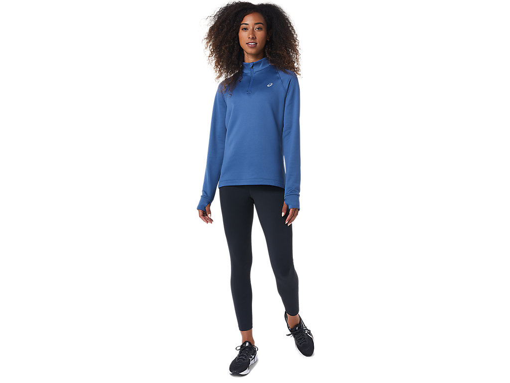 Asics Thermopolis 1/4 Zip Tricko Damske Tmavo Siva | 5637-DKVZF