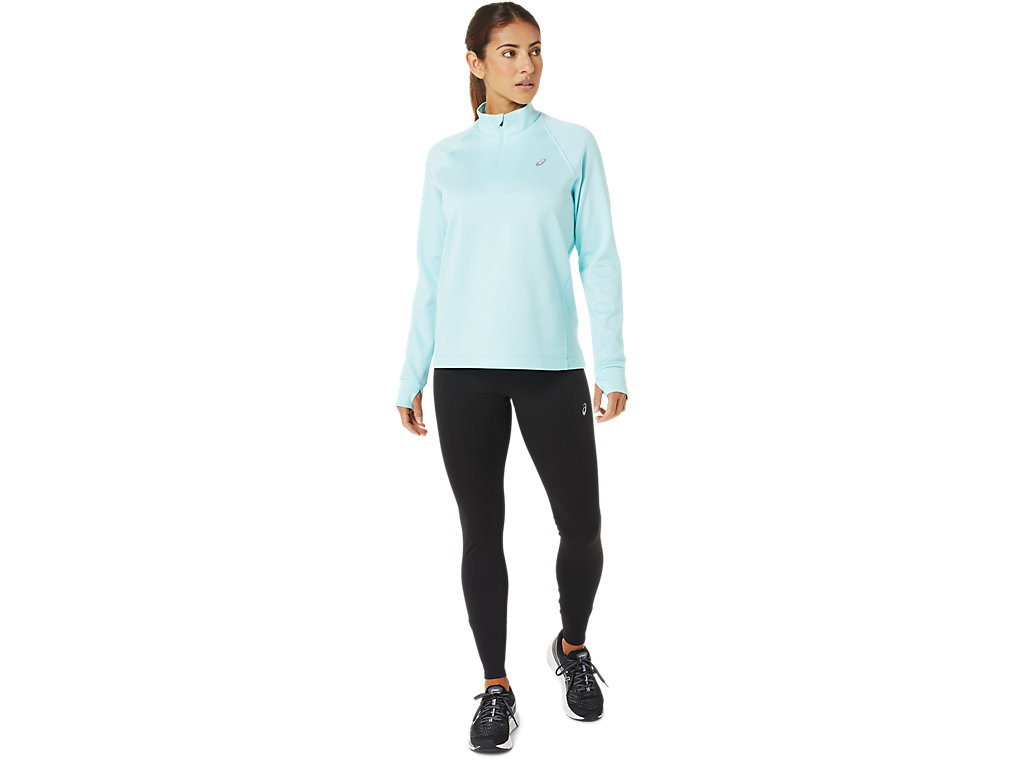 Asics Thermopolis 1/4 Zip Tricko Damske Modre | 9175-XROCF