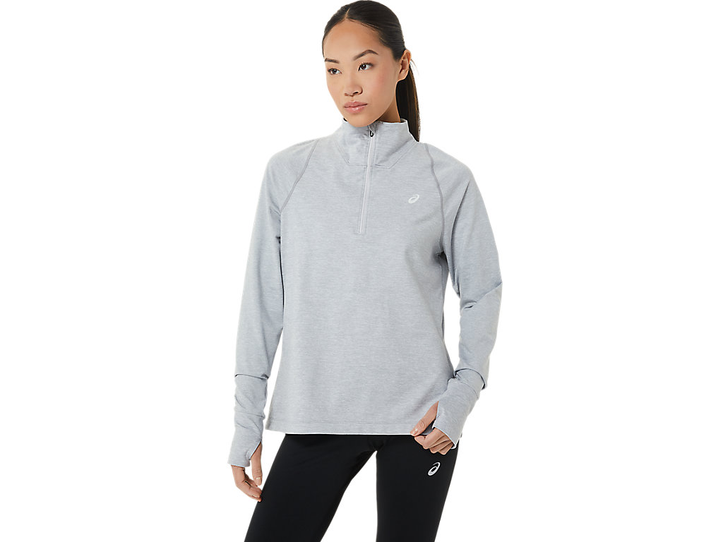 Asics Thermopolis Half Zip Tricko Damske Svetlo Siva | 3971-FNEAZ