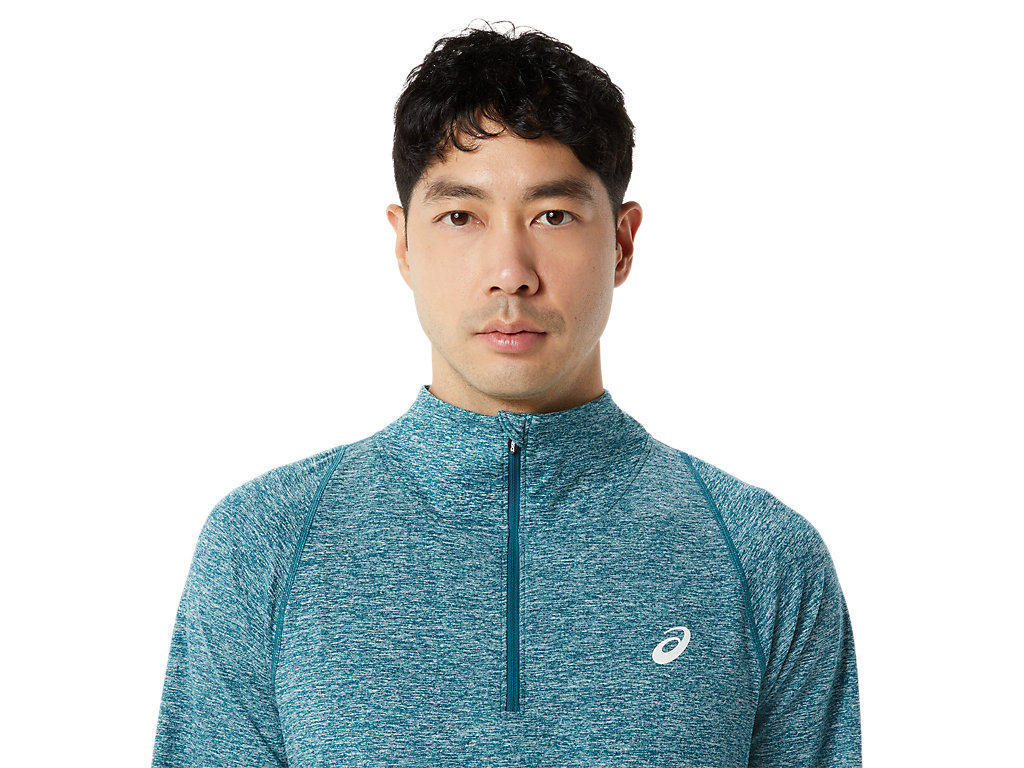 Asics Thermopolis Quarter Zip Tricko Panske Modre | 5962-BSDIT