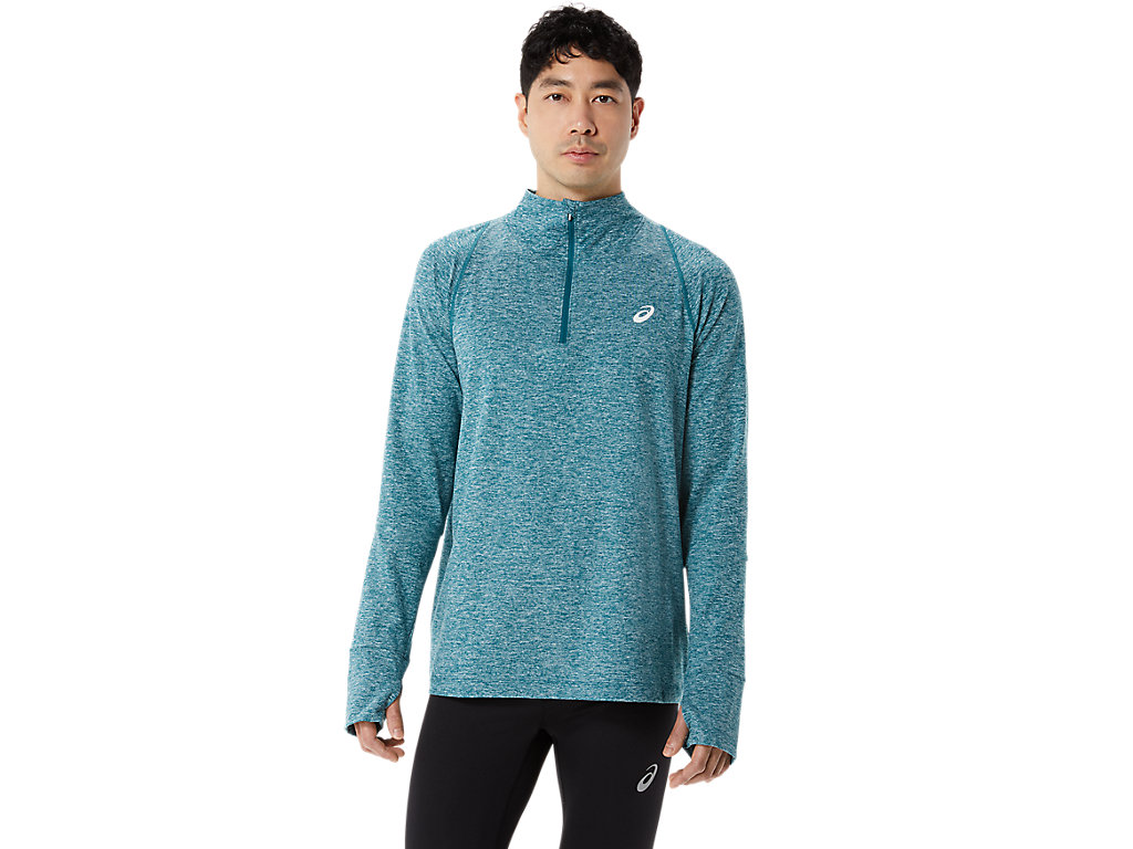 Asics Thermopolis Quarter Zip Tricko Panske Modre | 5962-BSDIT