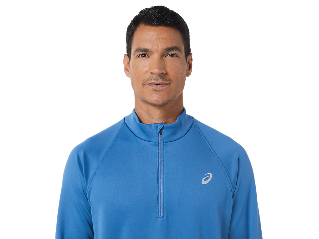 Asics Thermopolis Zimná 1/2 Zip Tricko Panske Modre | 1425-KJTVW