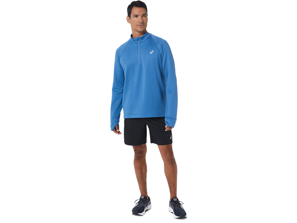 Asics Thermopolis Zimná 1/2 Zip Tricko Panske Modre | 1425-KJTVW