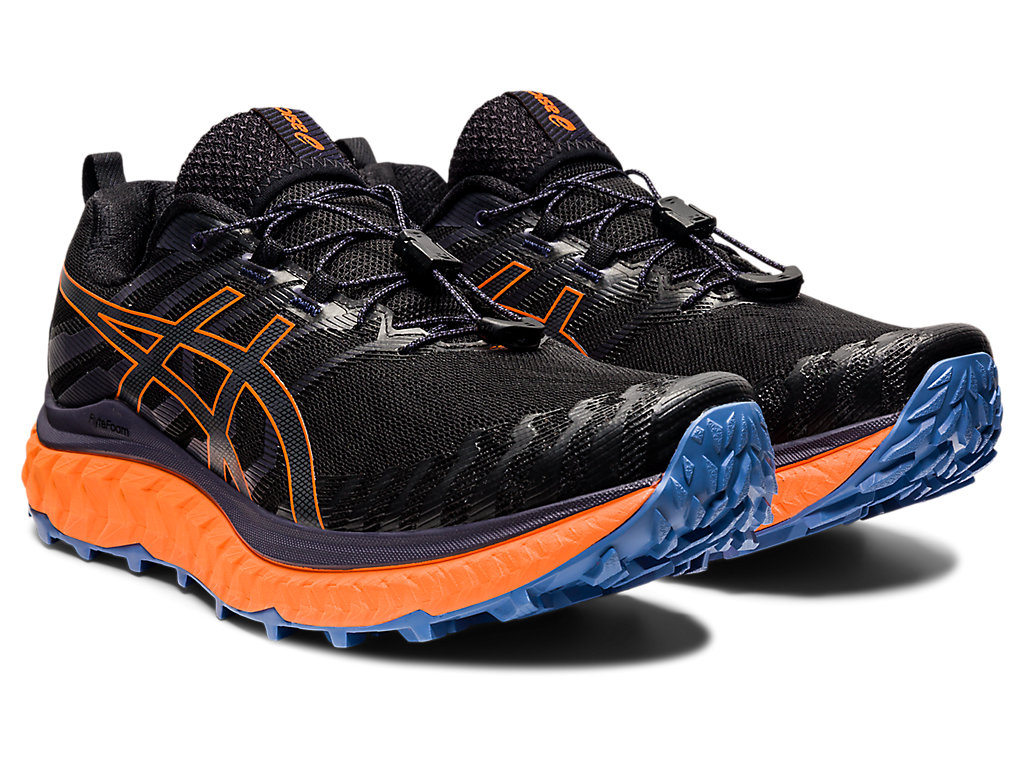 Asics Trabuco Max Trailove Bezecke Tenisky Panske Čierne Oranžové | 6084-FSXAJ