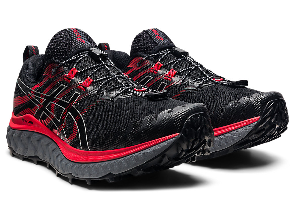 Asics Trabuco Max Trailove Bezecke Tenisky Panske Čierne Červené | 6487-ZNUIX