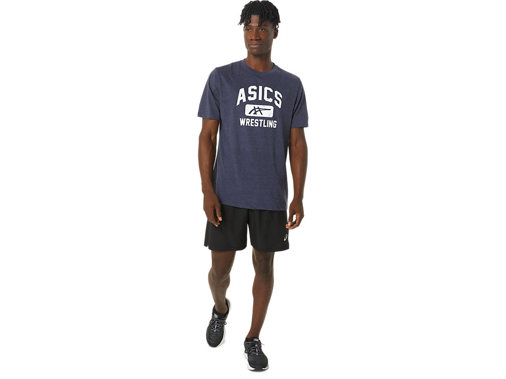 Asics Unisex Wrestling Grafika Tee Tricko Panske Námornícka Modrá | 4729-PYBTU