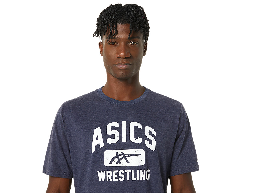 Asics Unisex Wrestling Grafika Tee Tricko Damske Námornícka Modrá | 4730-USCFA