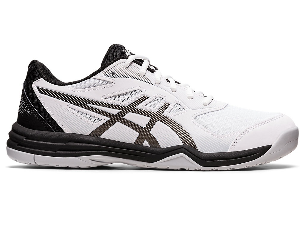 Asics Upcourt 5 Tenisky Na Volejbal Panske Biele Siva | 8975-DWCVZ