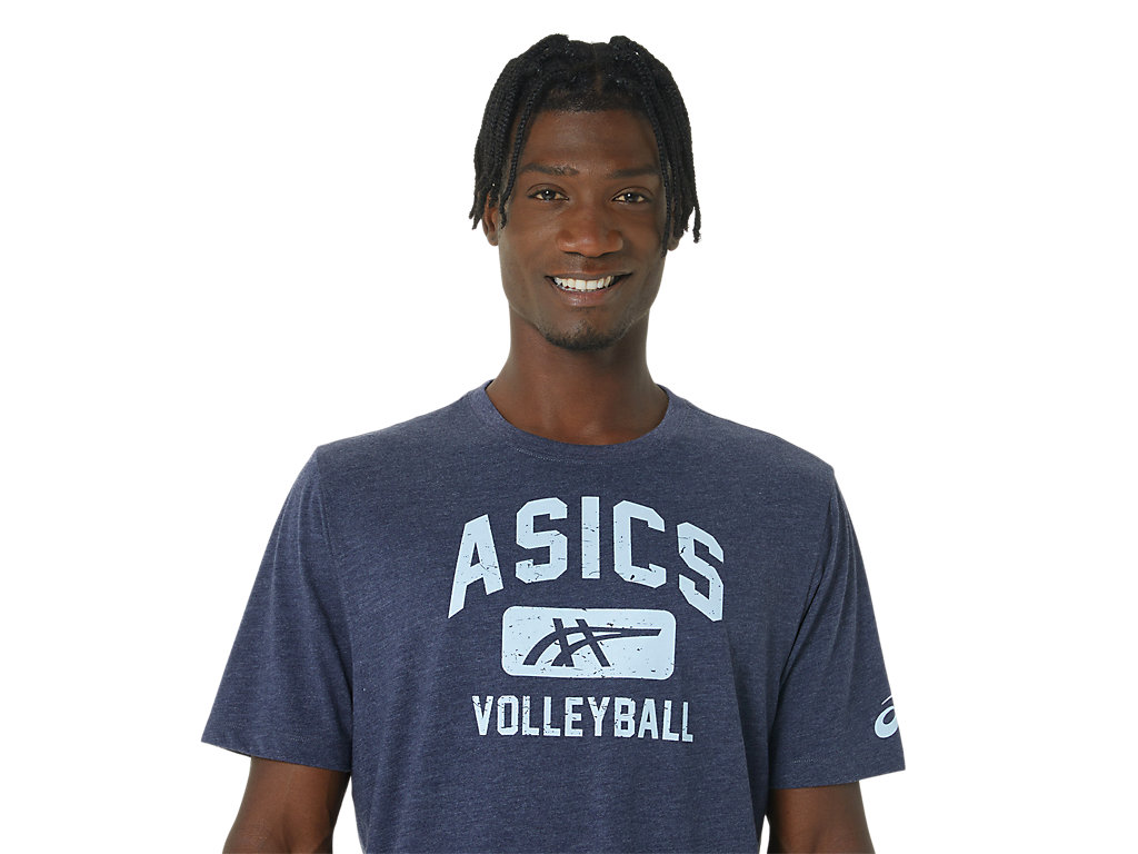 Asics Volleyball Grafika Tee Tricko Panske Námornícka Modrá | 4890-QJGHT