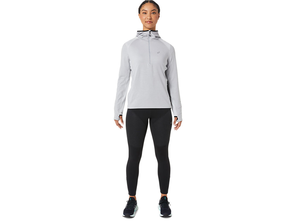 Asics Zimná Run Long Sleeve Mikiny S Kapucňou Damske Siva Čierne | 9315-JPFBS